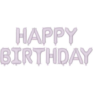 Pastel Purple Happy Birthday Balloon Banner Kit