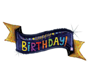 Happy Birthday Banner Foil Balloon