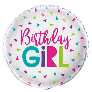 Birthday Girl Confetti Foil Balloon