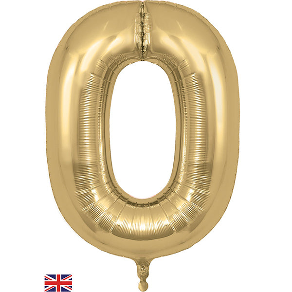 NEW Gold Silk Number Balloons