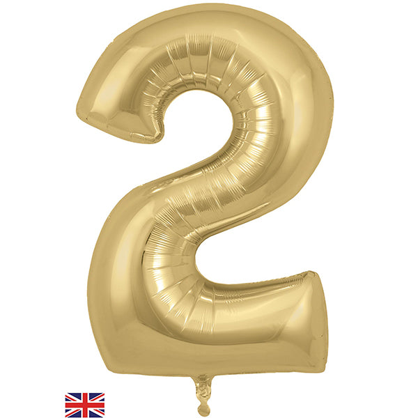 NEW Gold Silk Number Balloons