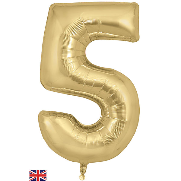 NEW Gold Silk Number Balloons