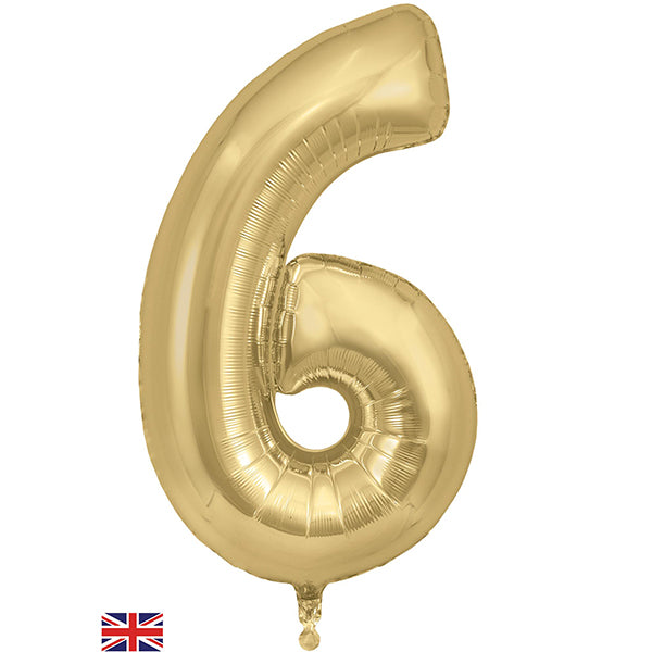 NEW Gold Silk Number Balloons