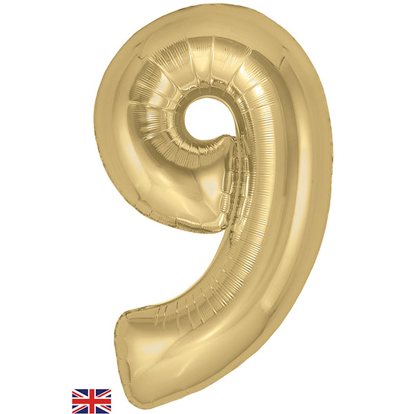 NEW Gold Silk Number Balloons