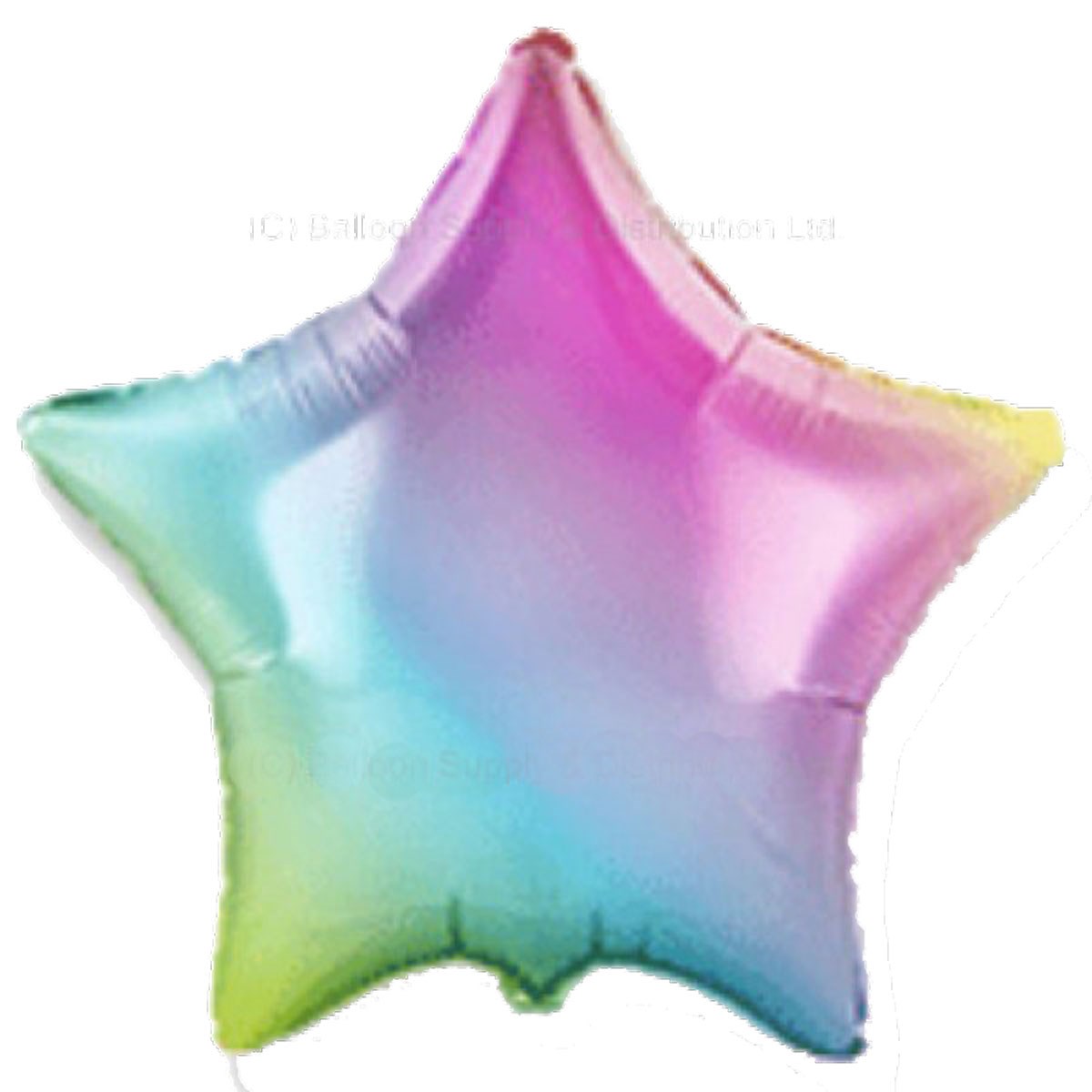 Rainbow Ombre Star Balloon