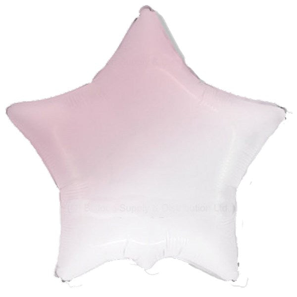 Pastel Ombre Baby Pink Star Balloon