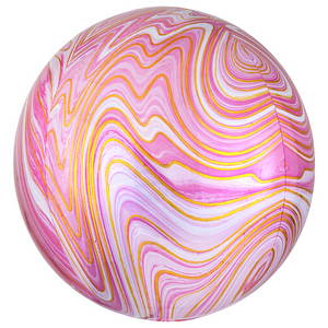 Pink Marble Orbz Balloon