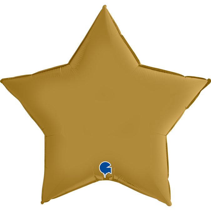 Giant Satin Gold Star Balloon