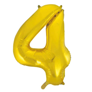 Gold Number Balloons