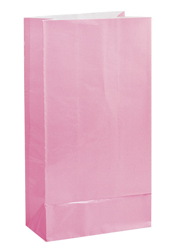 Light Pink Paper Sweet Party Bags (12 pack)