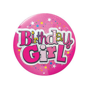 Birthday Girl Holographic Badge