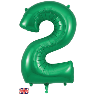 Green Number Balloons